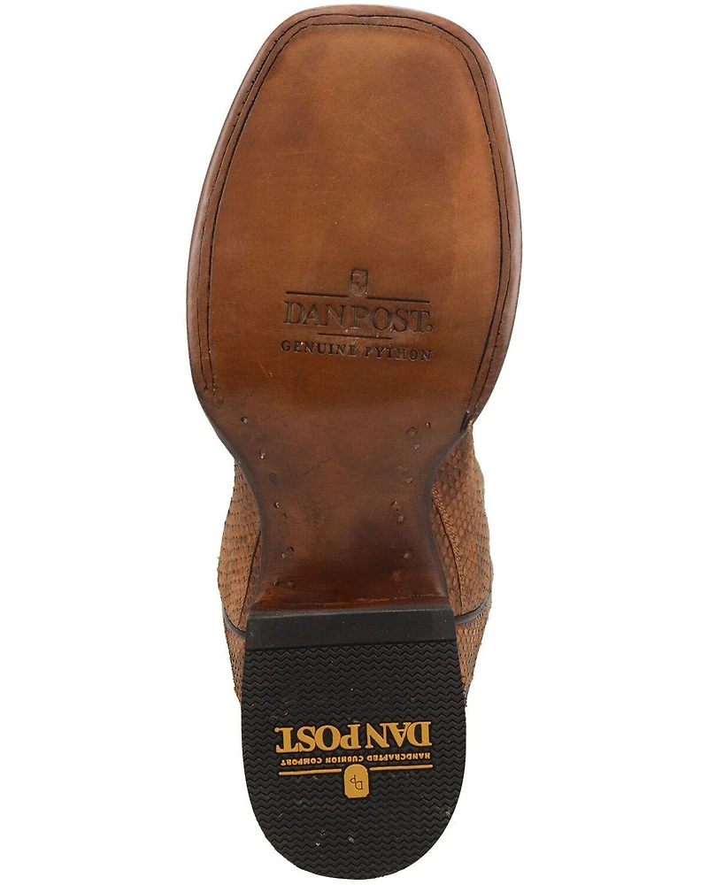 Dan Post Men's Dry Gulch Python Exotic Boots - Broad Square Toe