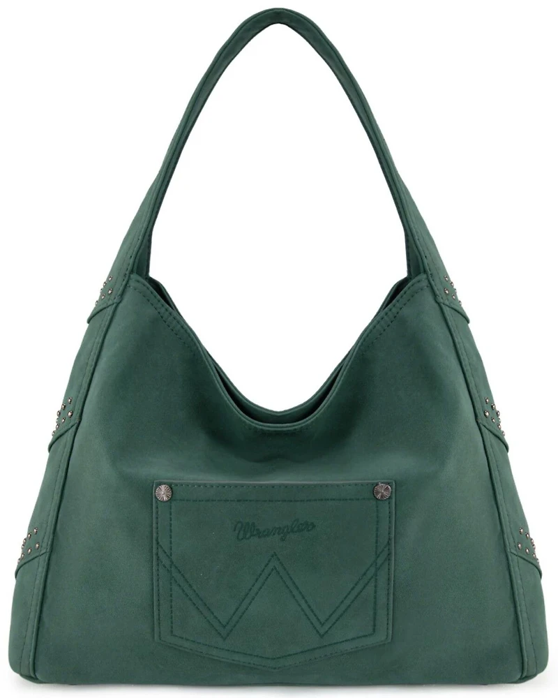 Wrangler Women's Shiloh Fringe Studded Hobo Bag
