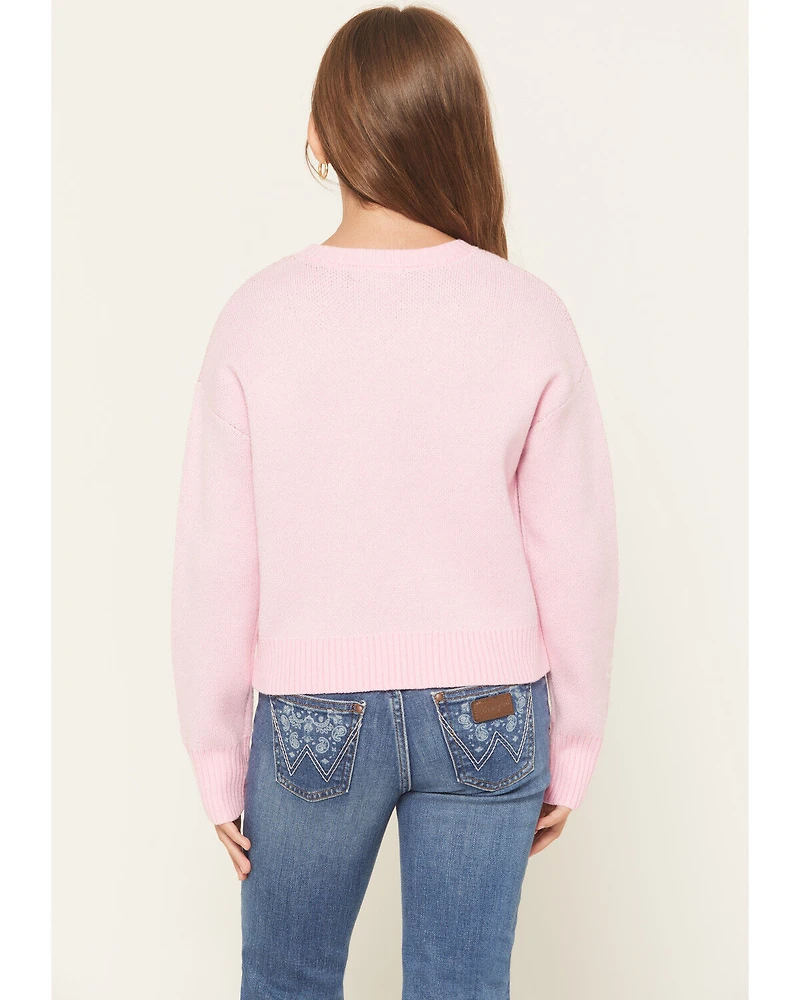 Originality Girls' Cowboy Boot Sweater