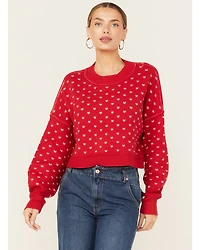 Free People Women's Easy Street Solid Cropped Sweater