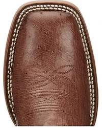 Justin Boots Women's Smooth Ostrich Western - Broad Square Toe