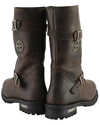 Milwaukee Leather Men's Classic Engineer Motorcycle Boots - Round Toe