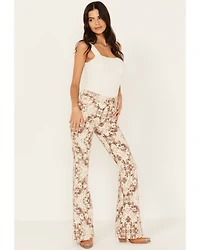 Shyanne Women's High Rise Southwestern Print Stretch Flare Jeans