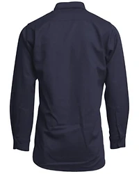 Lapco Men's FR Solid Navy Gold Label Long Sleeve Button Down Uniform Work Shirt