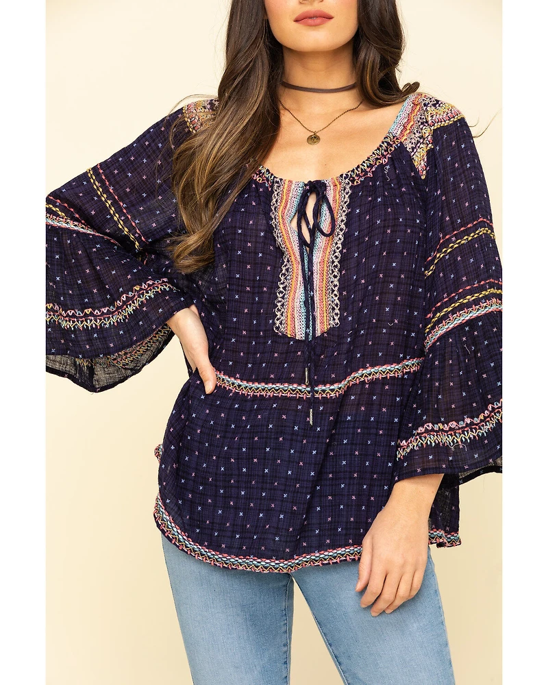 Free People Women's Talia Embroidered Blouse
