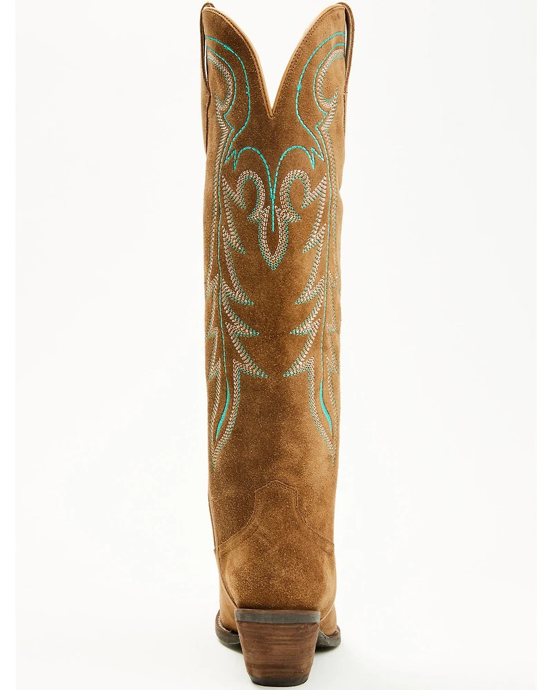 Shyanne Women's Rowan Tall Suede Western Boots - Snip Toe