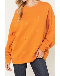 Gameday Women's Texas Longhorns Embroidered Crewneck