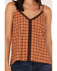 Cleo + Wolf Women's Plaid Print Flannel Tank Top