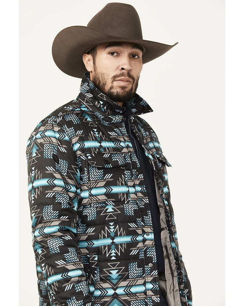 Rock & Roll Denim Men's Quilted Southwestern Snap Jacket