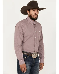 Cinch Men's Checkered Print Long Sleeve Button-Down Shirt