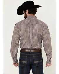 Wrangler Men's Classics Plaid Print Long Sleeve Button-Down Western Shirt