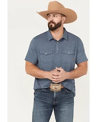 Ariat Men's Retro Southwestern Print Short Sleeve Snap Stretch Polo Shirt