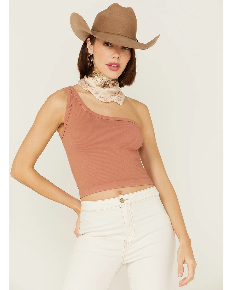 Fornia Women's Top One Cedar Wood Shoulder Ribbed Cami