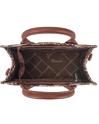 Wrangler Women's Southwestern Print Small Canvas Crossbody Bag