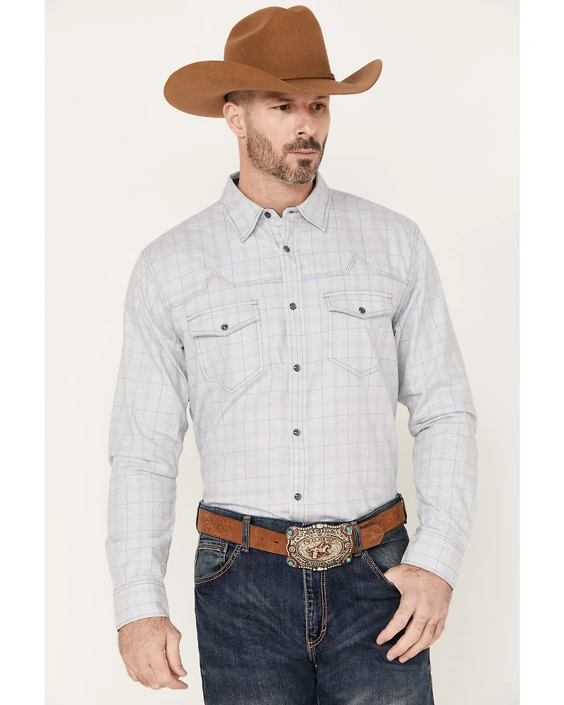 Moonshine Men's Classy Malange Print Long Sleeve Snap Western Shirt