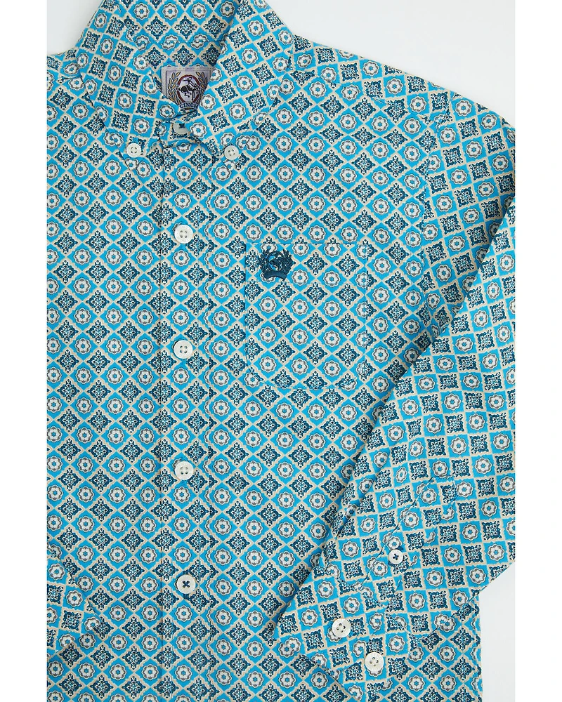 Cinch Toddler Boys' Printed Long Sleeve Button-Down Western Shirt