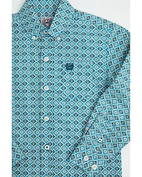 Cinch Toddler Boys' Printed Long Sleeve Button-Down Western Shirt