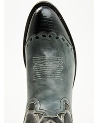 Laredo Men's Lizard Print Wingtip Western Boots - Round Toe