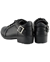 Milwaukee Leather Women's Lace-Up Motorcycle Shoes - Round Toe