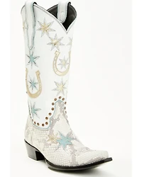 Old Gringo Women's Lucky Star Exotic Python Tall Western Boots - Snip Toe