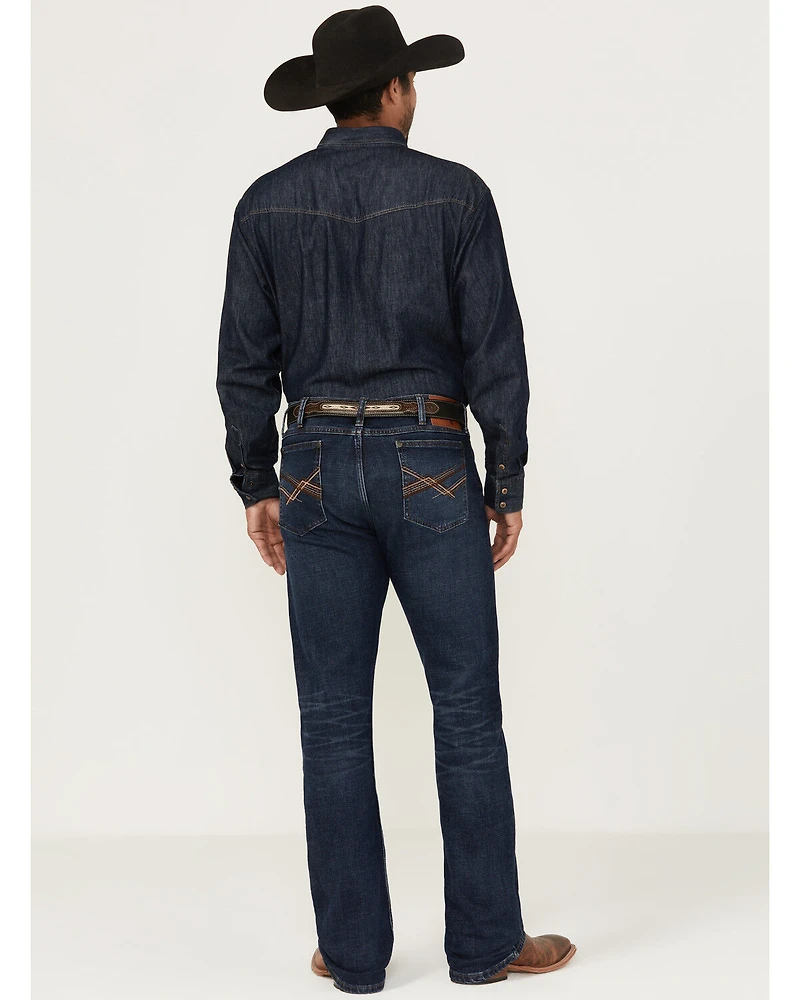 Wrangler 20X Men's Stirrup Dark Wash Slim Bootcut Stretch Denim Jeans - Tall