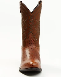 Laredo Men's Ostrich Print Western Boots - Round Toe