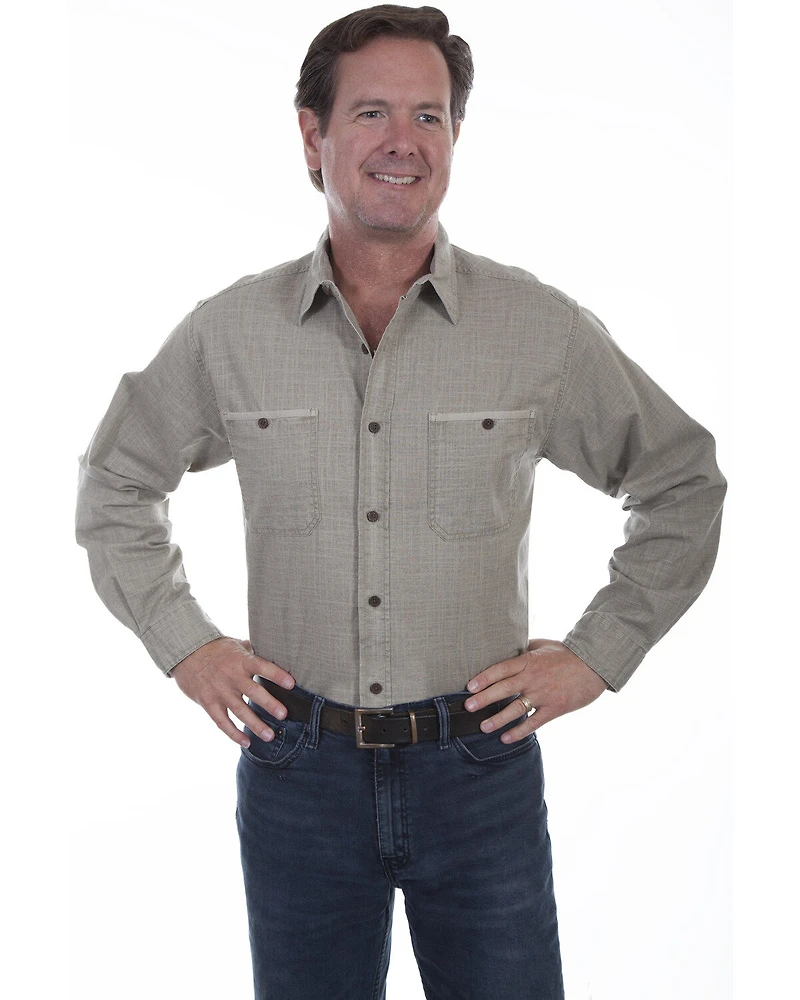 Scully Men's Vintage Slub Long Sleeve Shirt