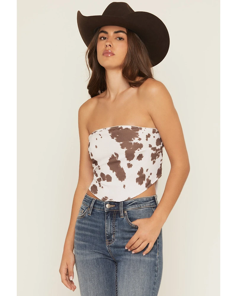 Originality Women's Boot Barn Exclusive Cow Print Bandana Top