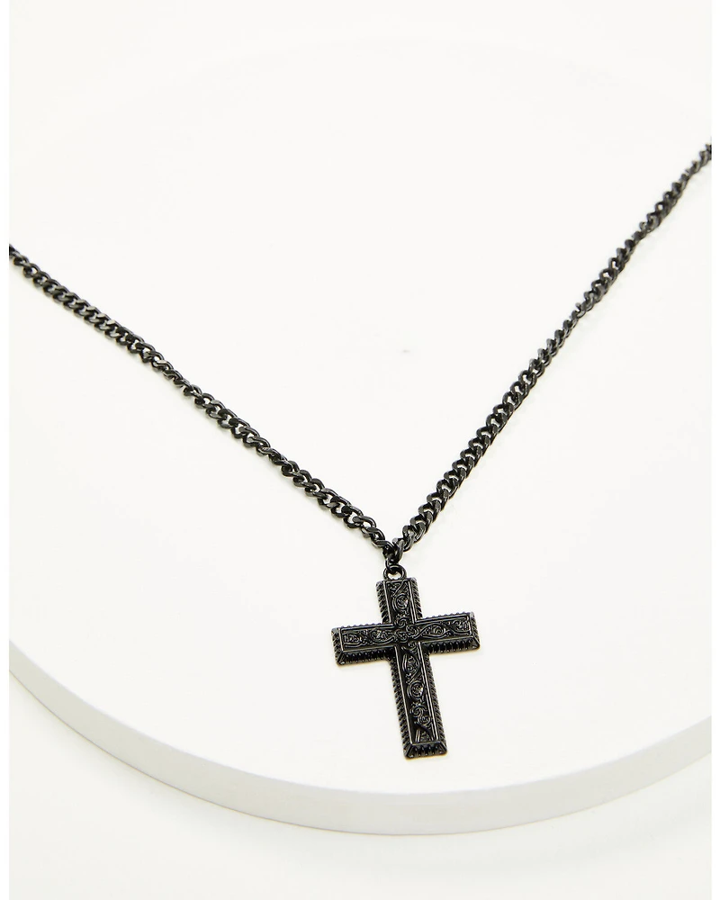 Cody James Men's Matte Cross Necklace