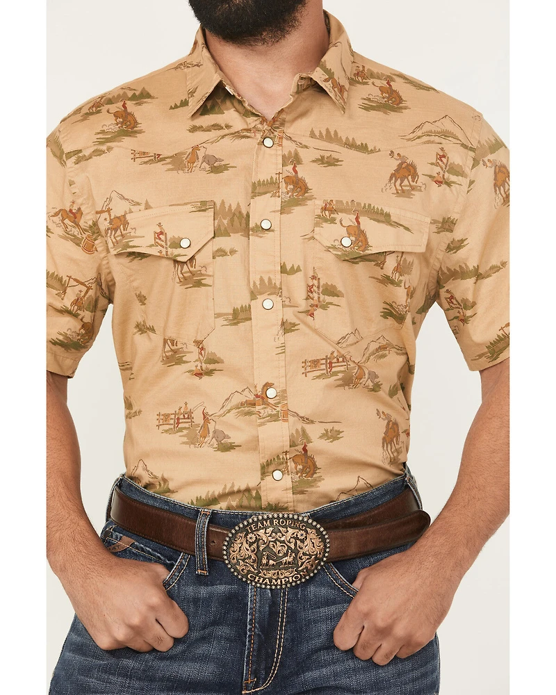 Pendleton Men's Laramie Ranch Print Short Sleeve Snap Western Shirt