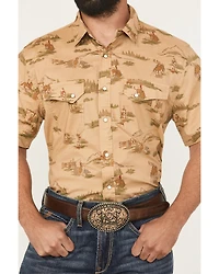 Pendleton Men's Laramie Ranch Print Short Sleeve Snap Western Shirt