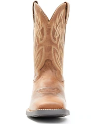 Justin Men's Dusky Brown Canter Cowhide Leather Western Boots - Broad Square Toe