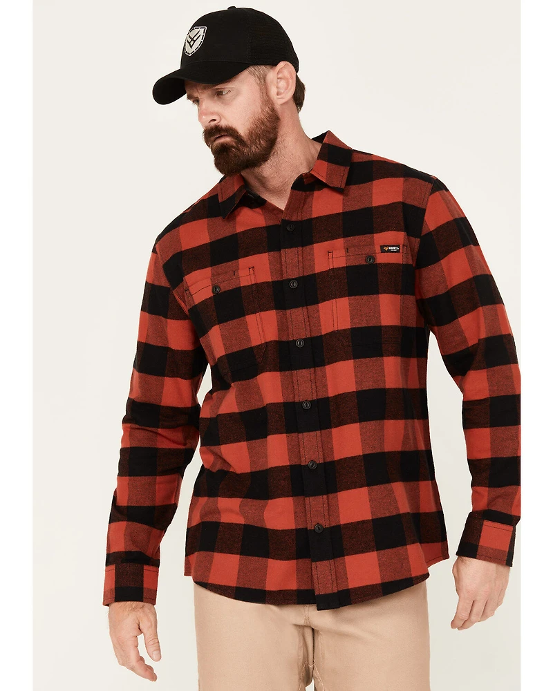 Hawx Men's Buffalo Plaid Print Flannel Work Shirt