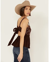 Shyanne Women's Tie Back Embellished Tank