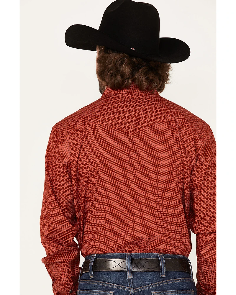 Cinch Men's Modern Fit Small Geo Print Snap Western Shirt