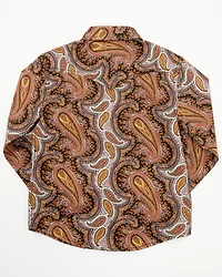 Cody James Toddler Boys' Dennis Paisley Print Long Sleeve Snap Western Shirt