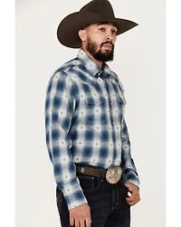 Wrangler Retro Men's Premium Plaid Print Long Sleeve Snap Western Shirt