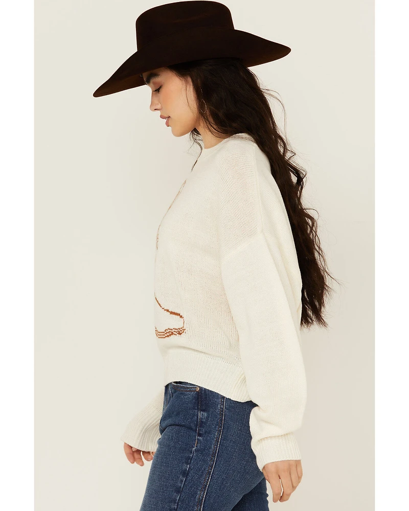 Wrangler Retro Women's Embroidered Boot Sweater