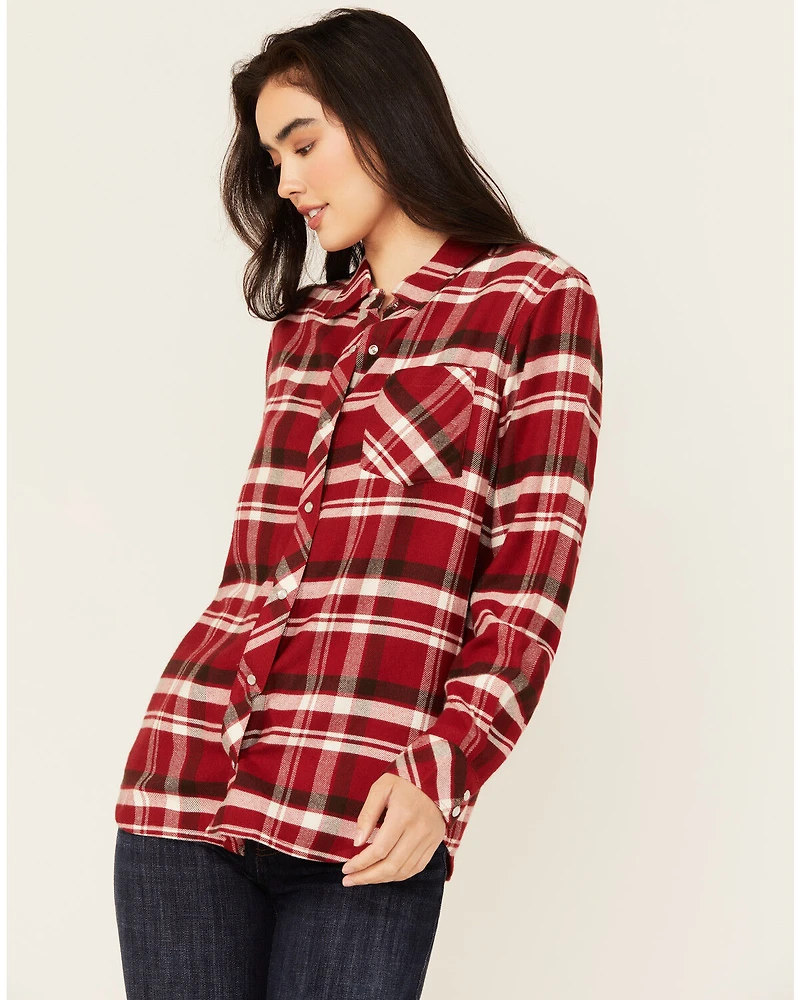 Idyllwind Women's Plaid Print Long Sleeve Snap Western Shirt