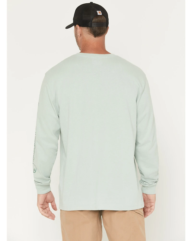 Carhartt Men's Loose Fit Heavyweight Long Sleeve Logo Graphic Work T-Shirt