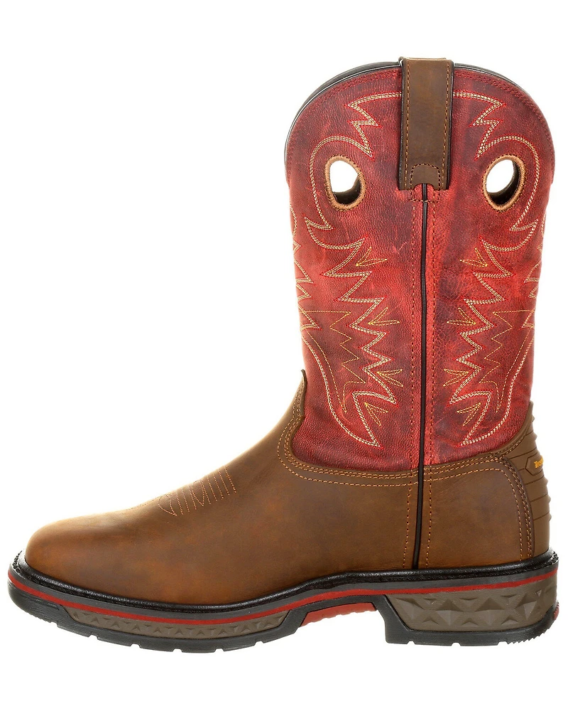Georgia Boot Men's Carbo-Tec LT Waterproof Western Work Boots - Square Toe