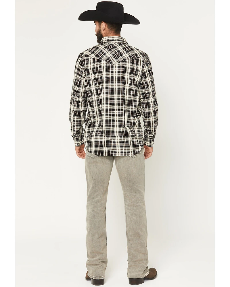 Moonshine Spirit Men's Dustbowl Wash Hutch Slim Bootcut Stretch Denim Jeans