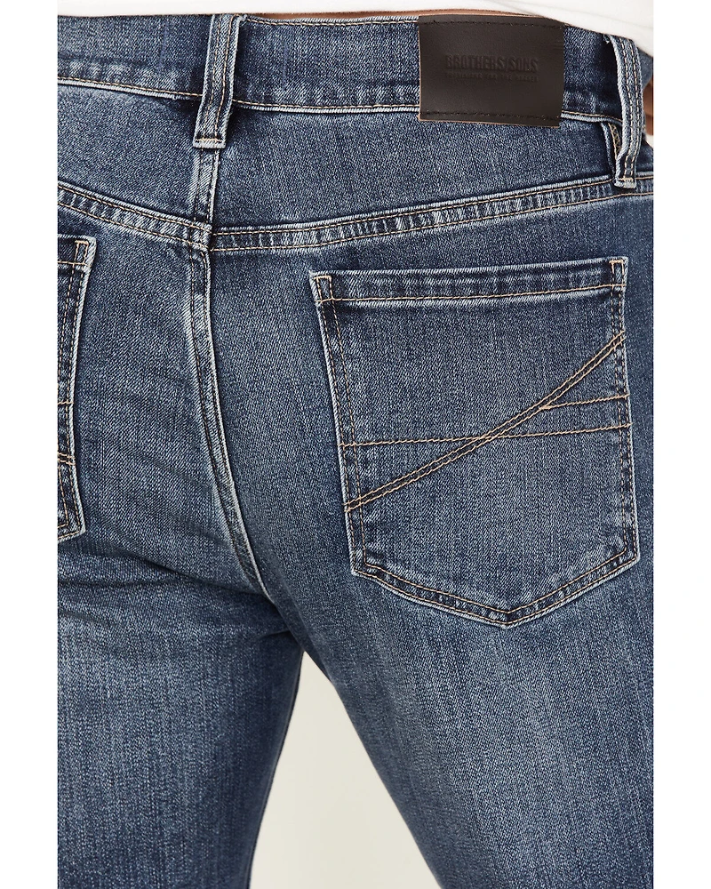 Brothers and Sons Men's Wilder Wash Stretch Slim Tapered Jeans