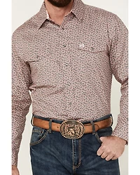 Panhandle Select Men's Printed Long Sleeve Pearl Snap Western Shirt