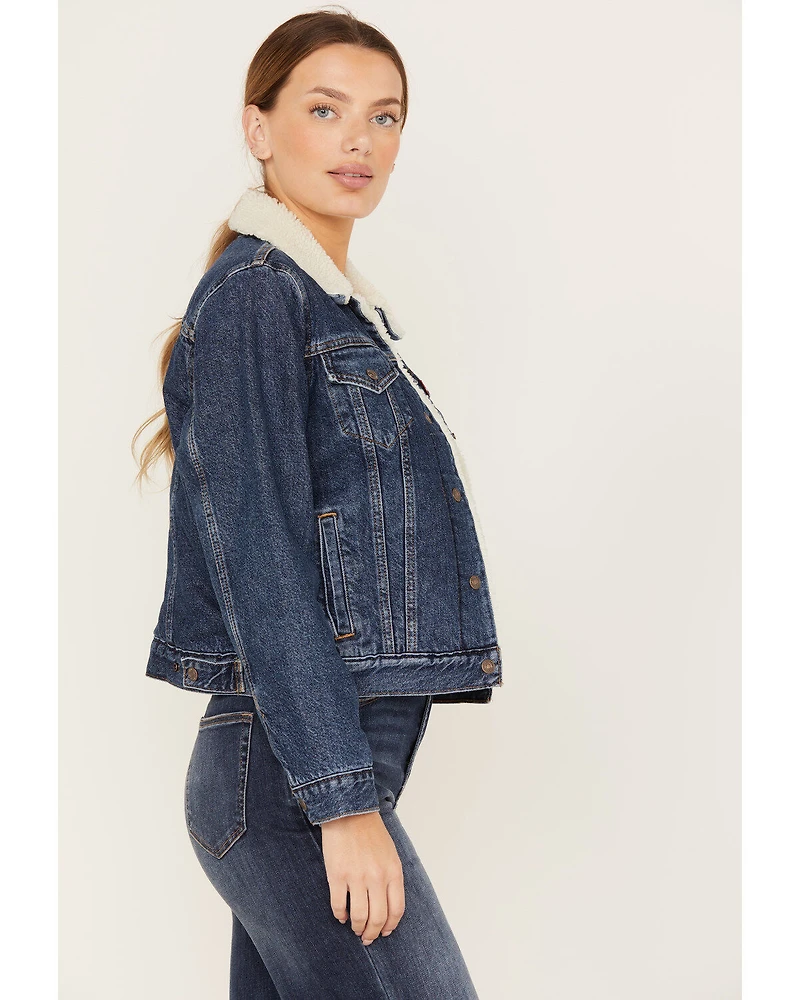 Levi's Women's Worn Original Sherpa Trucker Jacket