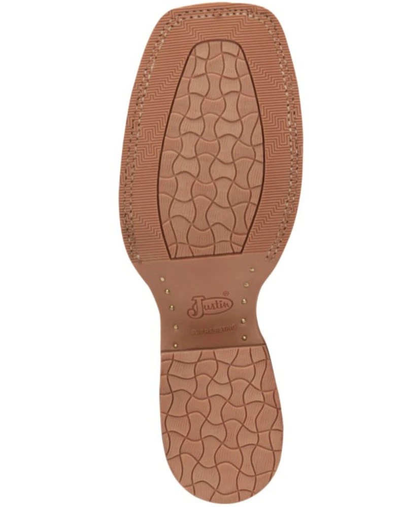 Justin Boots Women's Tan Smooth Ostrich Western - Square Toe