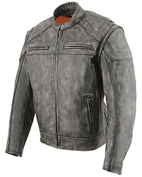 Milwaukee Leather Men's Distressed 2-in-1 Concealed Carry Jacket