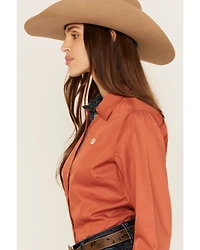 Cinch Women's Tonal Striped Long Sleeve Button-Down Western Shirt