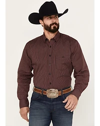 Resistol Men's Rocco Striped Print Long Sleeve Button Down Western Shirt
