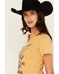 Cleo + Wolf Women's Baby Full Throttle Short Sleeve Cropped Graphic Tee